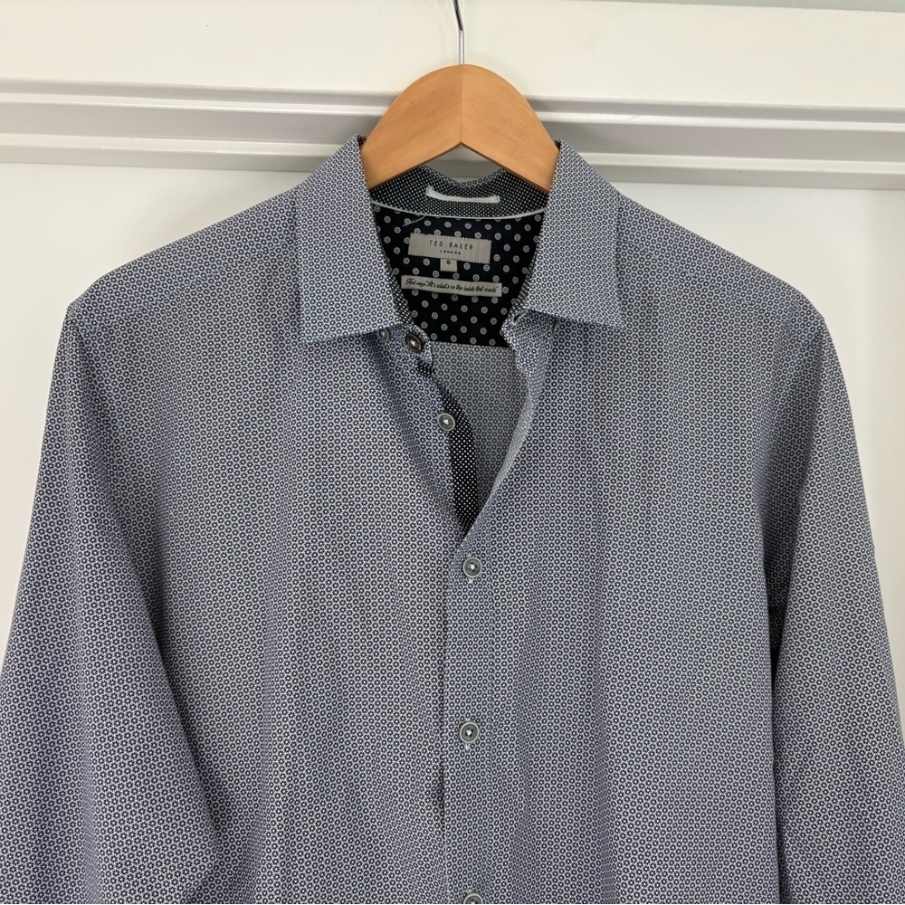 Ted Baker Flip Cuff Collard Long Sleeve Dress Shirt Size XXL